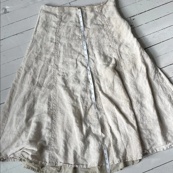 Vintage GAP Cream A-Line Women's Skirt, Linen